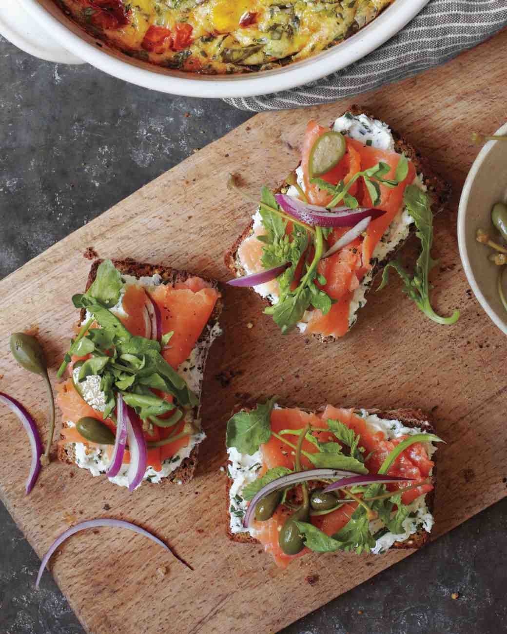 Tartine au saumon fumé