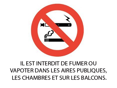 Interdiction fumer et vapoter